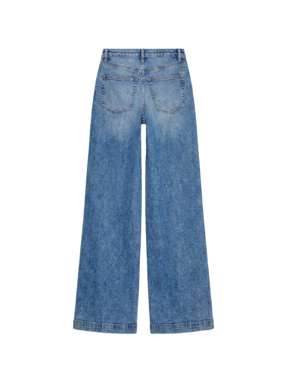 Reformation Bex jeans met wijde pijpen Blauw