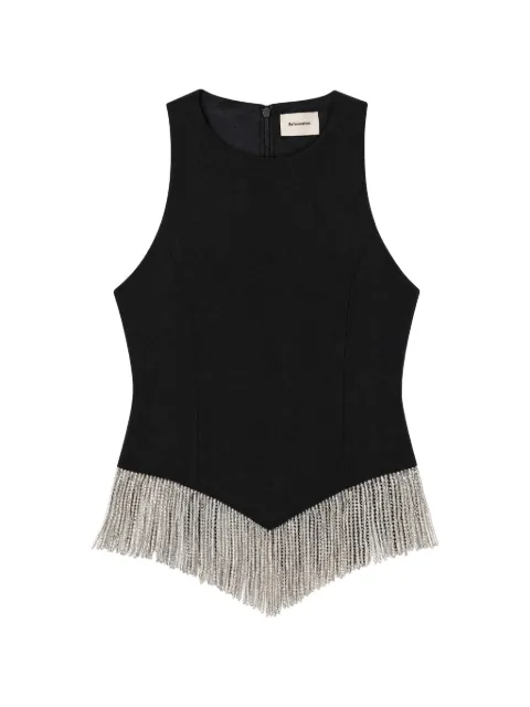 Reformation Sovina crystal-fringe sleeveless top