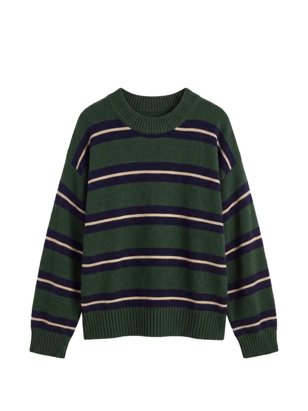 Reformation Cove striped sweater Groen