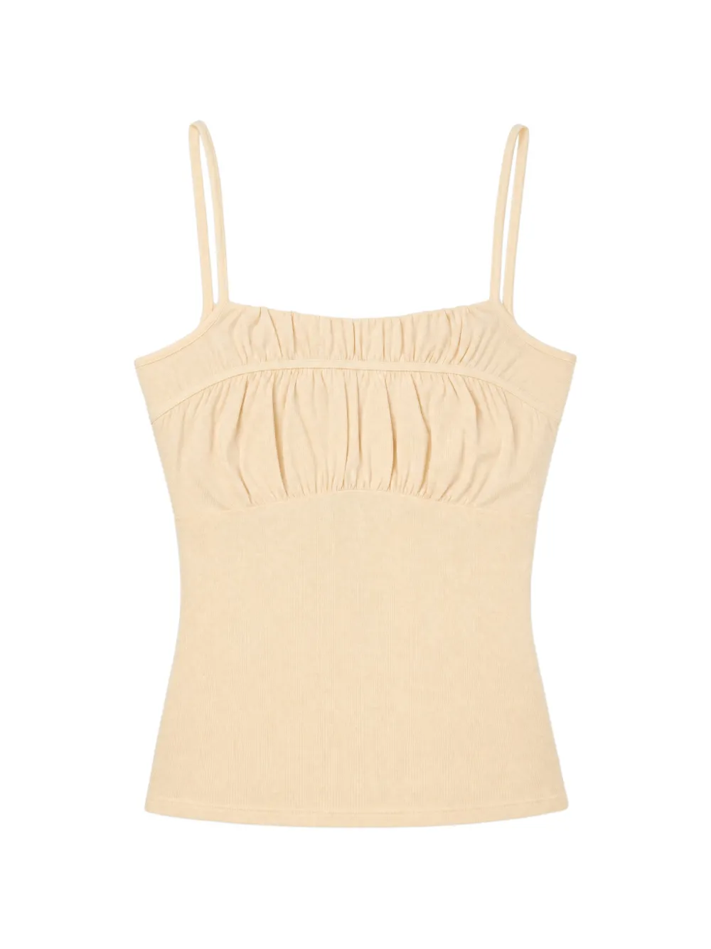 Reformation Neela ruched knit top - Toni neutri
