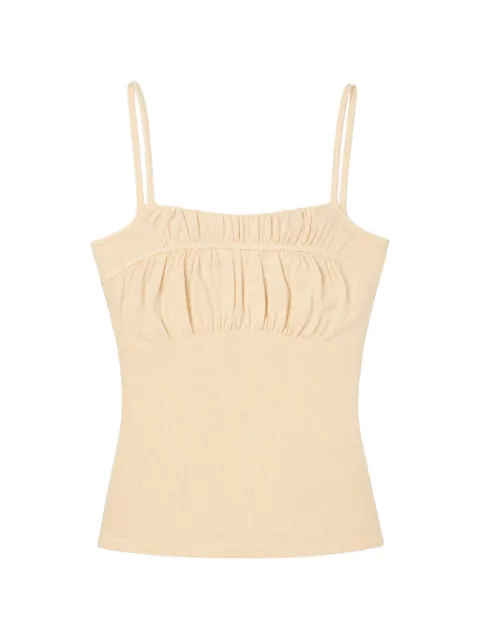 Reformation Neela ruched knit top