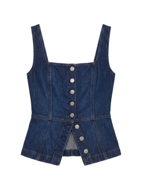 Reformation Tilly button-up denim top