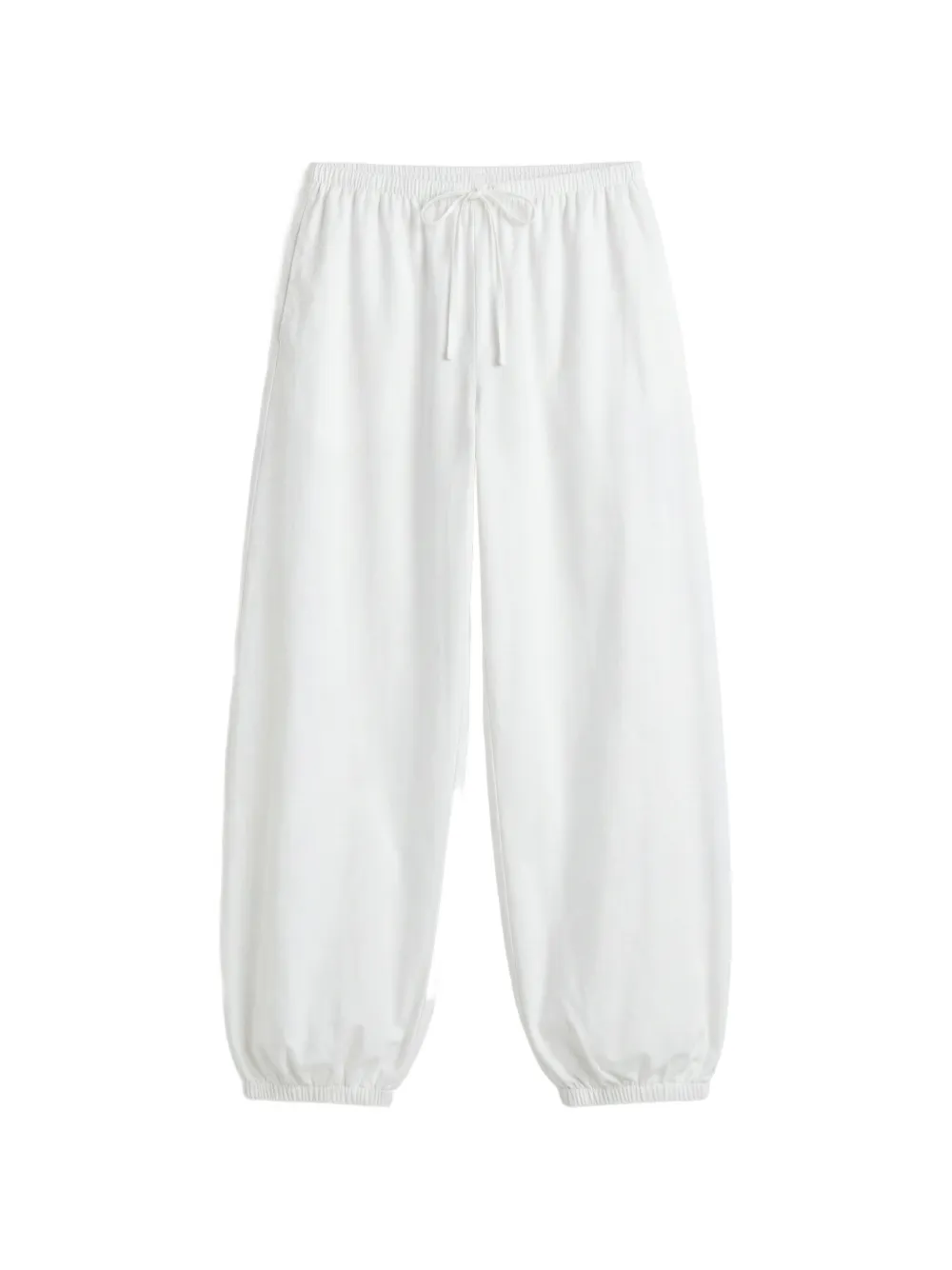 Reformation Pantaloni sportivi Raven con coulisse - Bianco