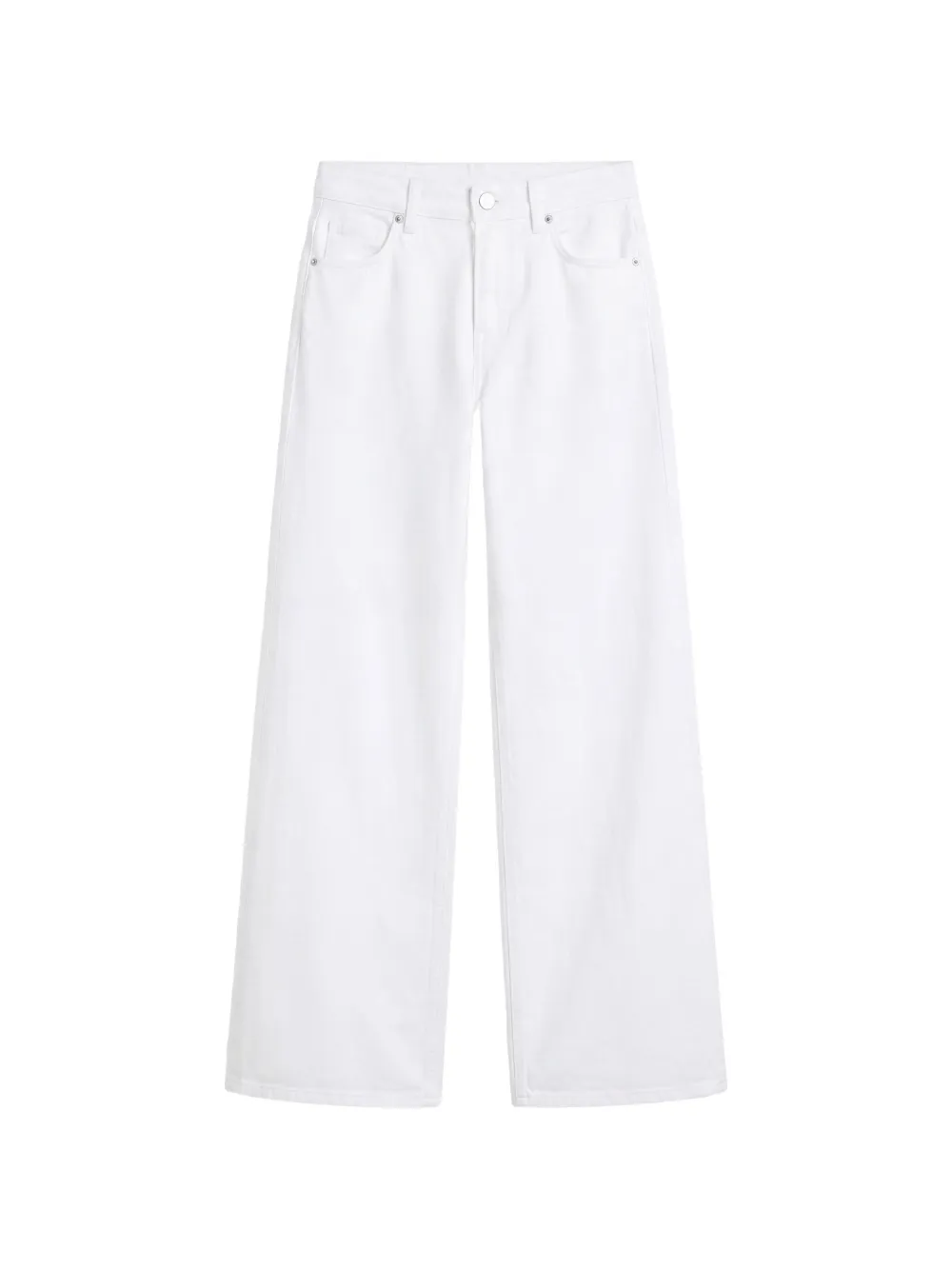 Reformation Cary Wide-leg Jeans In 화이트
