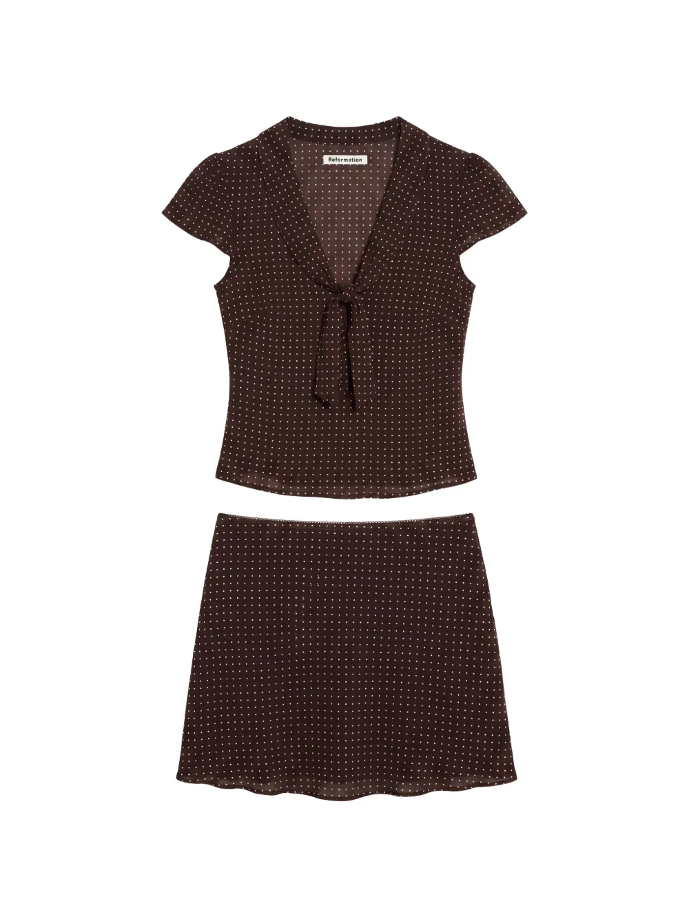 Reformation Kelson polka-dot two-piece set · 27