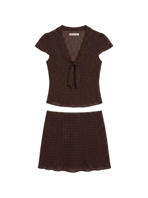 Reformation Kelson polka-dot two-piece set
