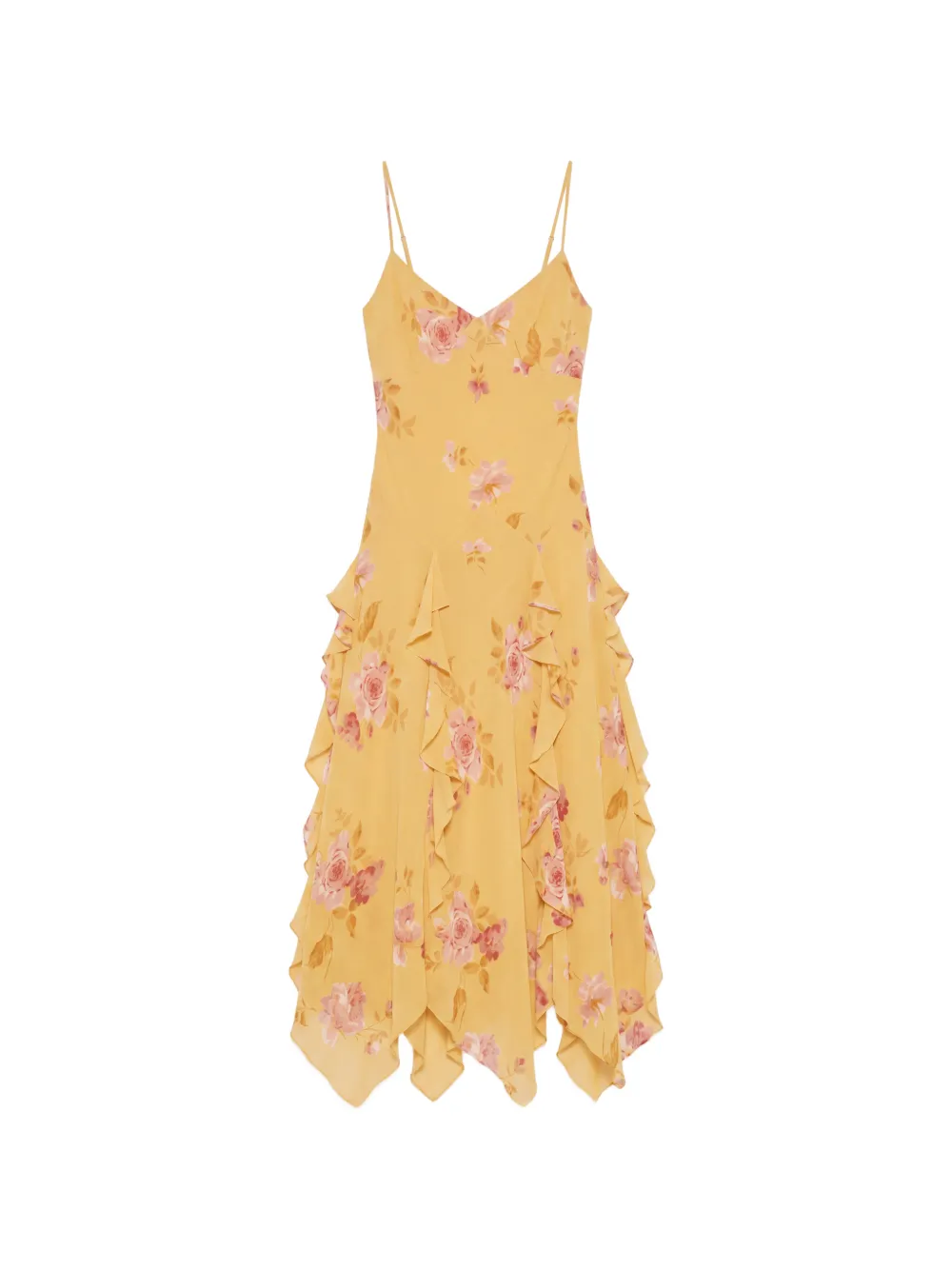Reformation Allissa floral-print ruffled midi dress