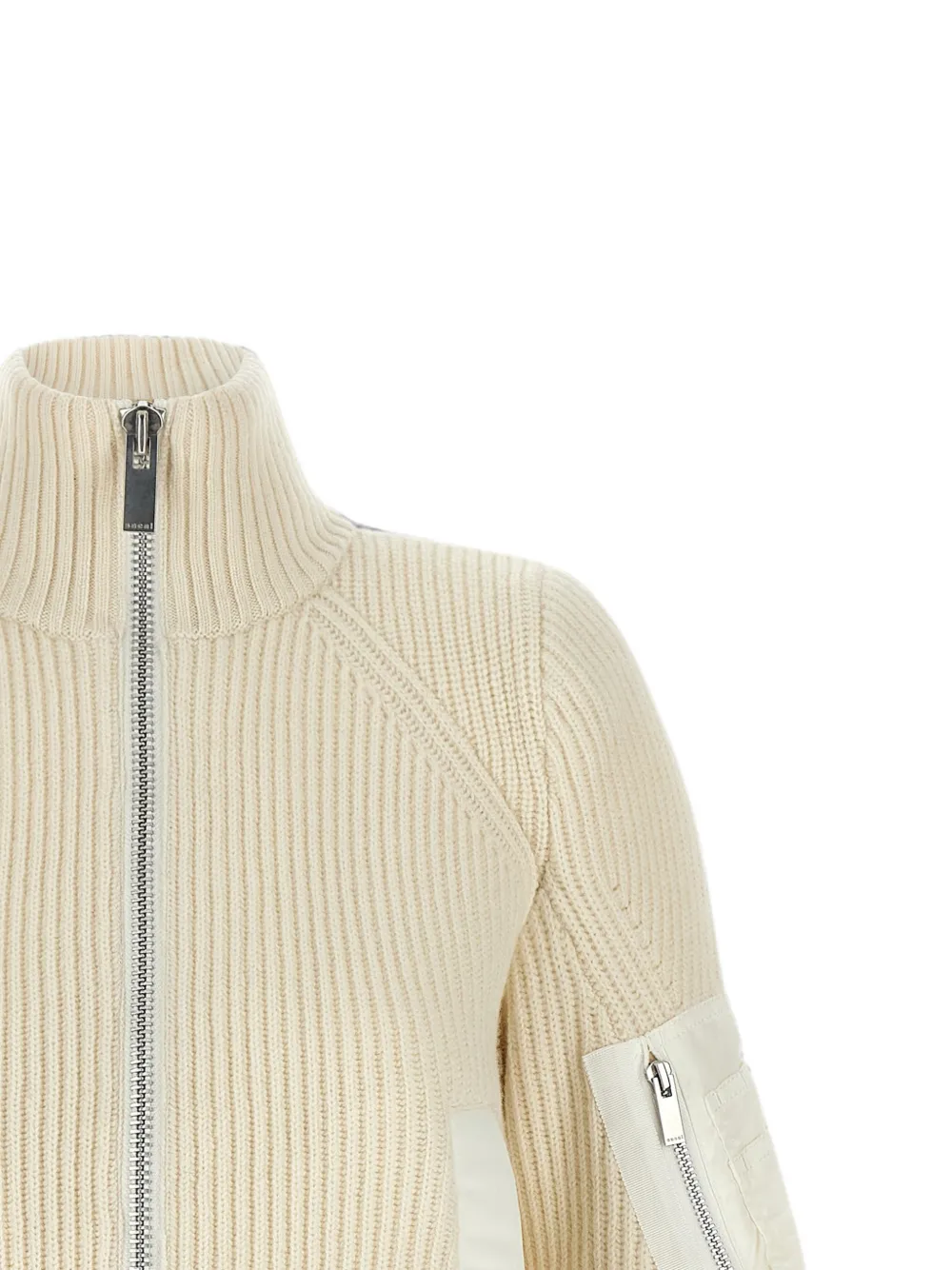 sacai Ribgebreid jack Beige