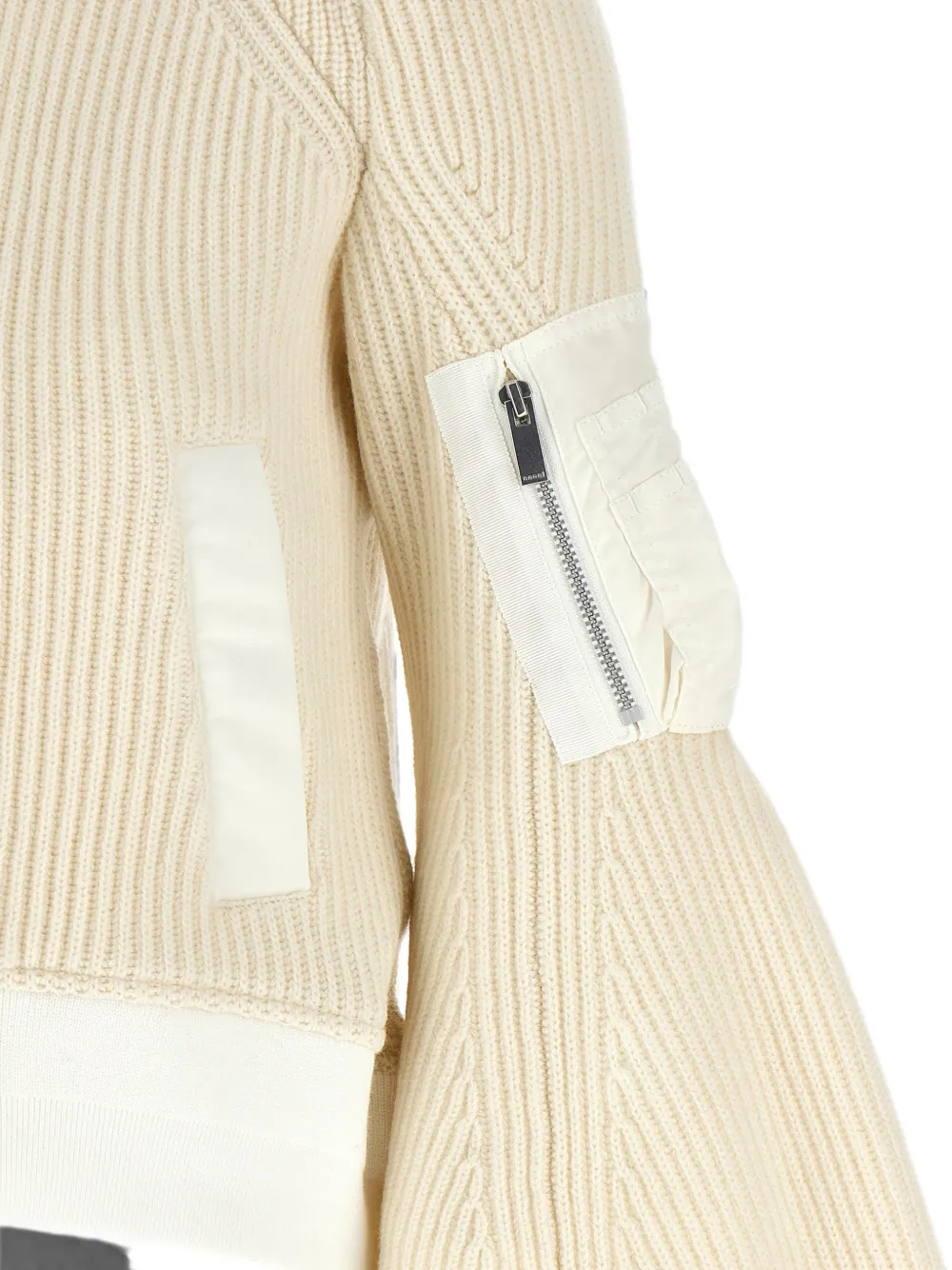 sacai Ribgebreid jack Beige