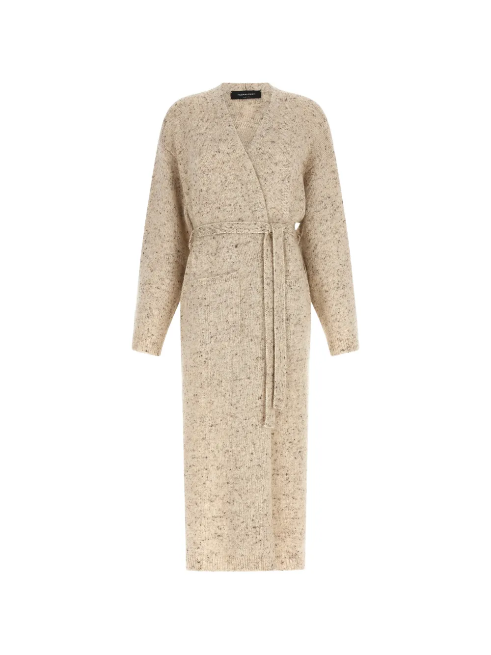 Fabiana Filippi Donegal belted V-neck cardigan - Nude