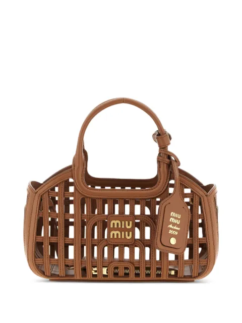 Miu Miu leather basket bag