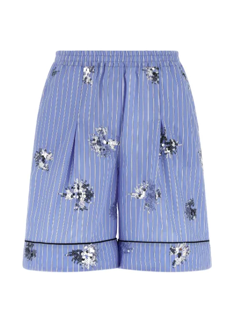 LE TWINS pantalones cortos Midday a rayas con lentejuelas
