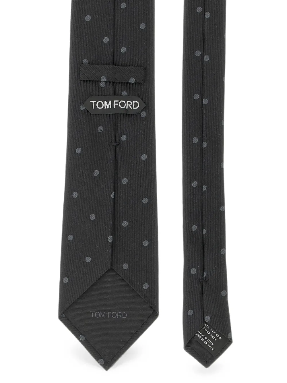 TOM FORD Stropdas met stippen Zwart