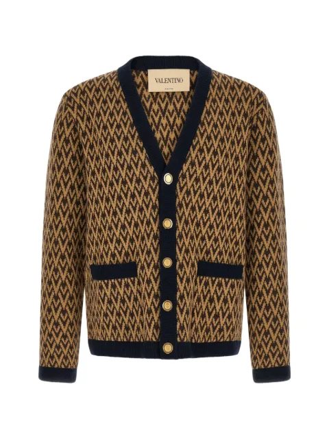 Valentino Garavani Toute La V jacquard-knit cardigan