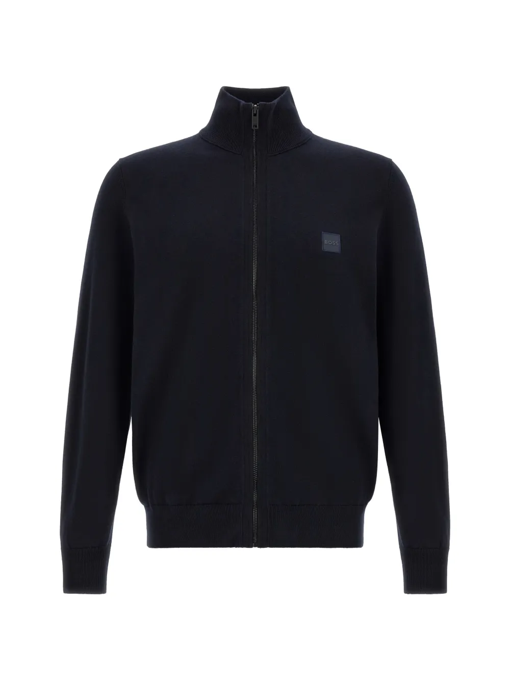 BOSS knitted jacket in cotton and cashmere - Blu