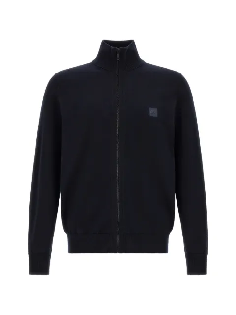 BOSS knitted jacket in cotton and cashmere