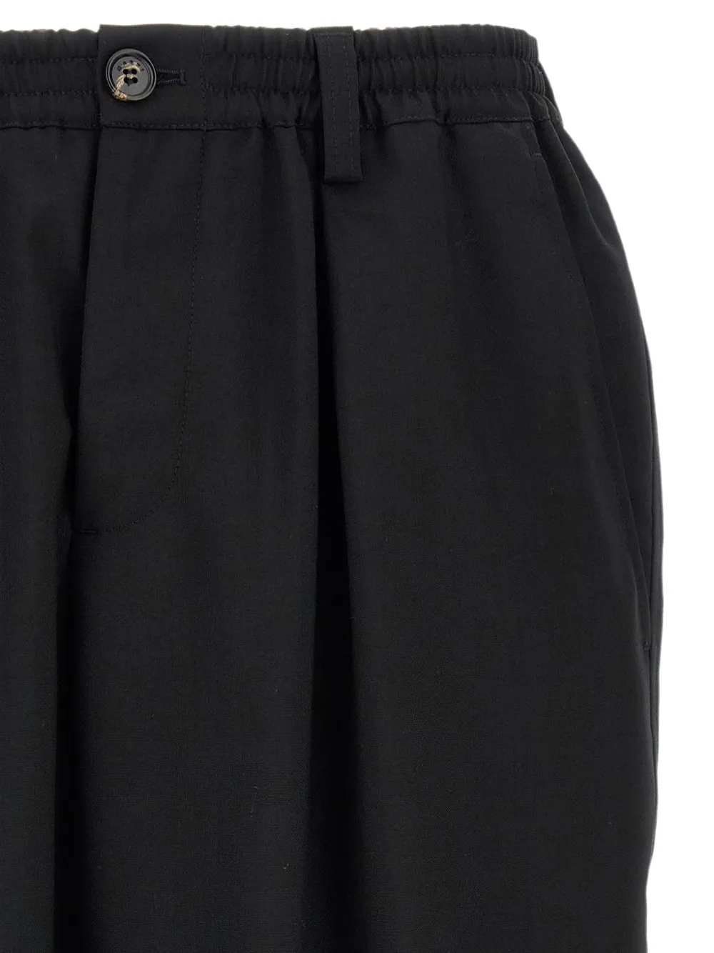 Marni cropped pleated trousers Zwart