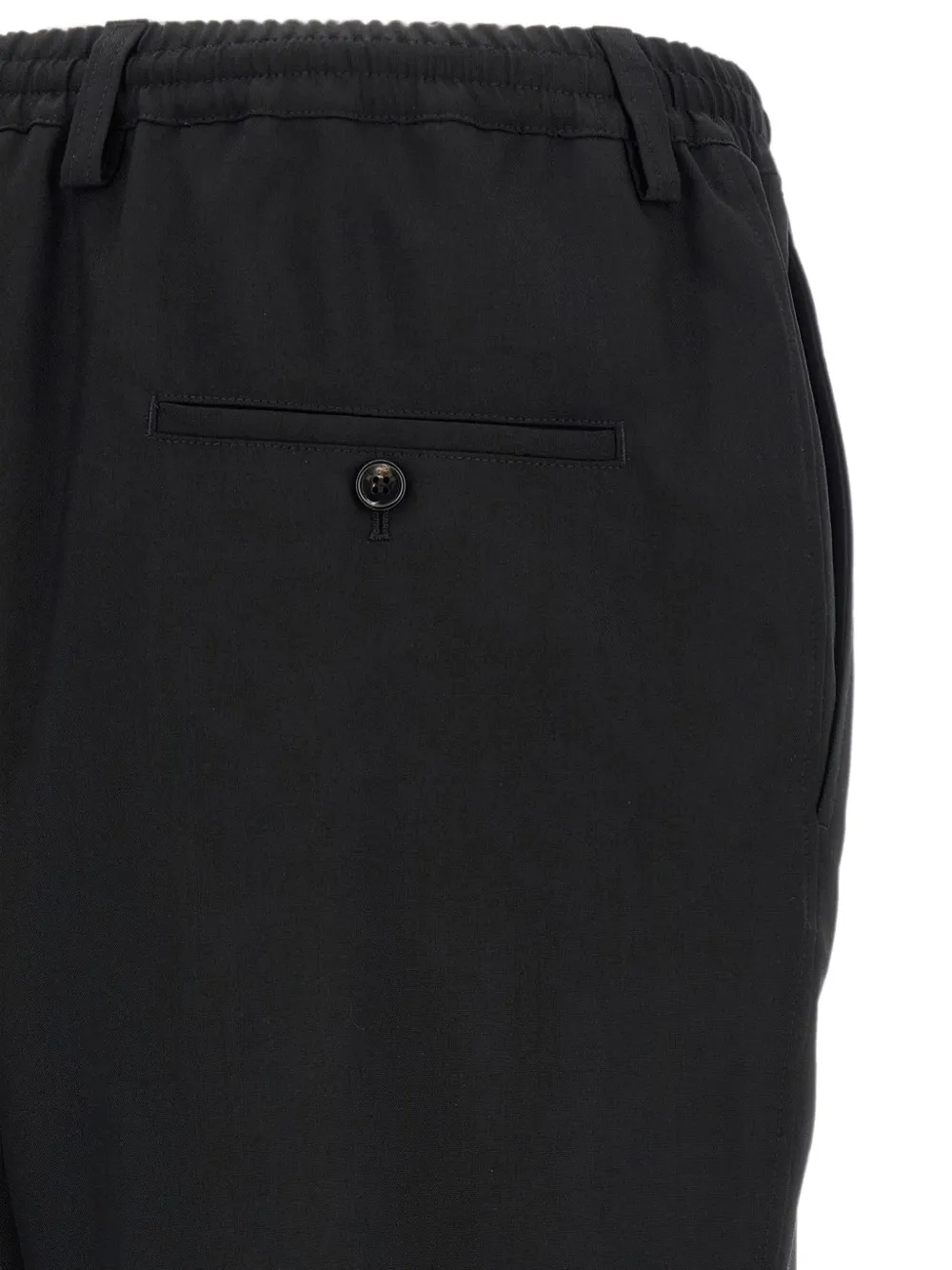 Marni cropped pleated trousers Zwart