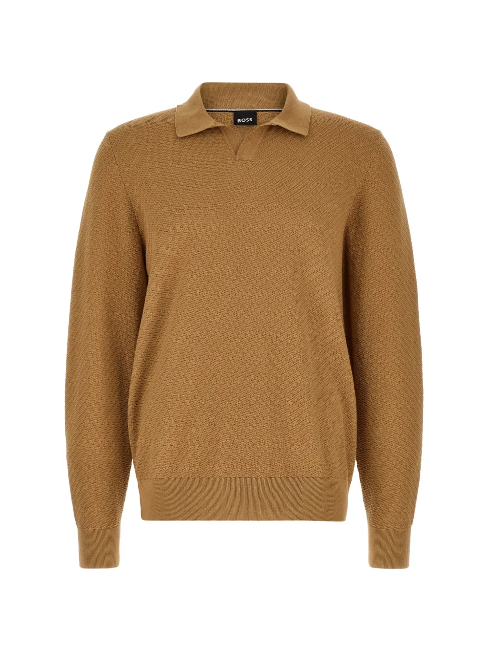 BOSS Lomarino diagonal-knit sweatshirt - Toni neutri