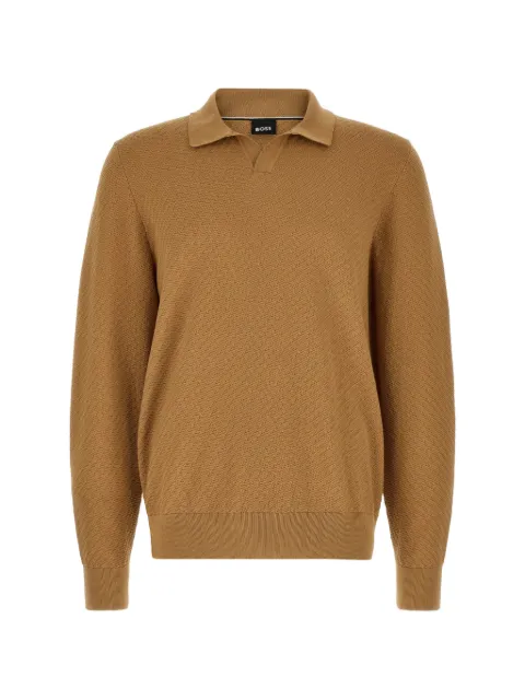 BOSS Lomarino diagonal-knit sweatshirt