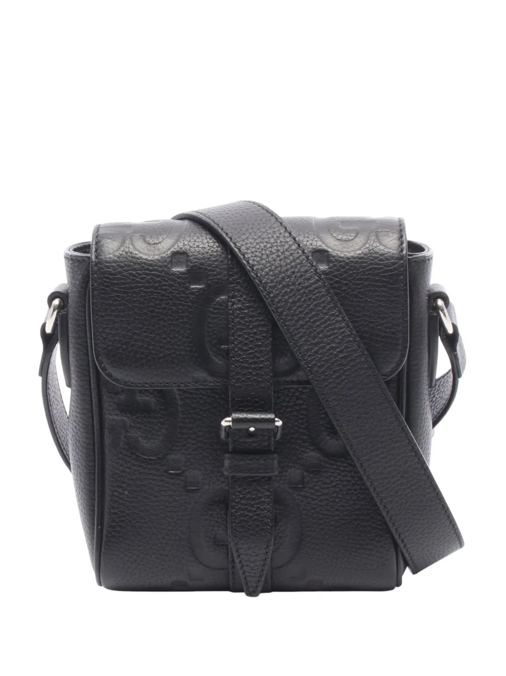 Gucci Pre-Owned 2000-2026 Small Jumbo GG Calfskin Messenger Bag crossbody bag - Black