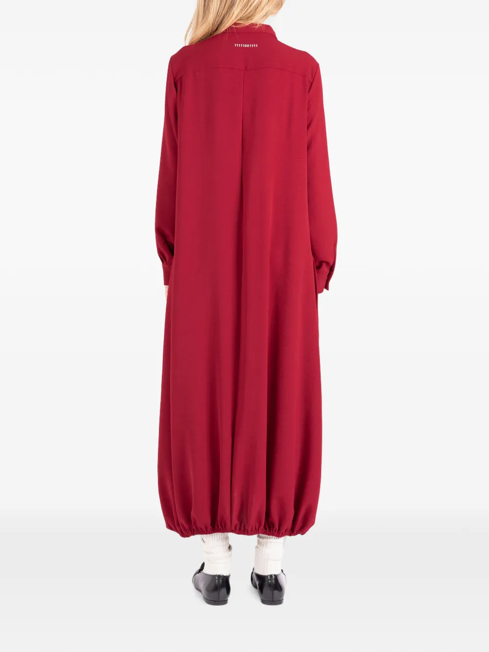Société Anonyme Le Panier midi-blousejurk met bubbelzoom Rood