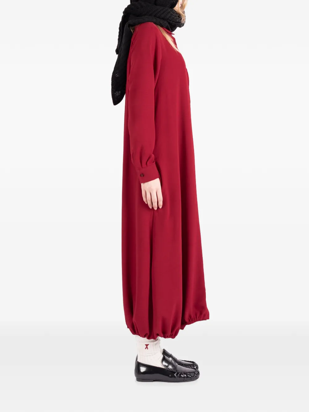 Société Anonyme Le Panier midi-blousejurk met bubbelzoom Rood