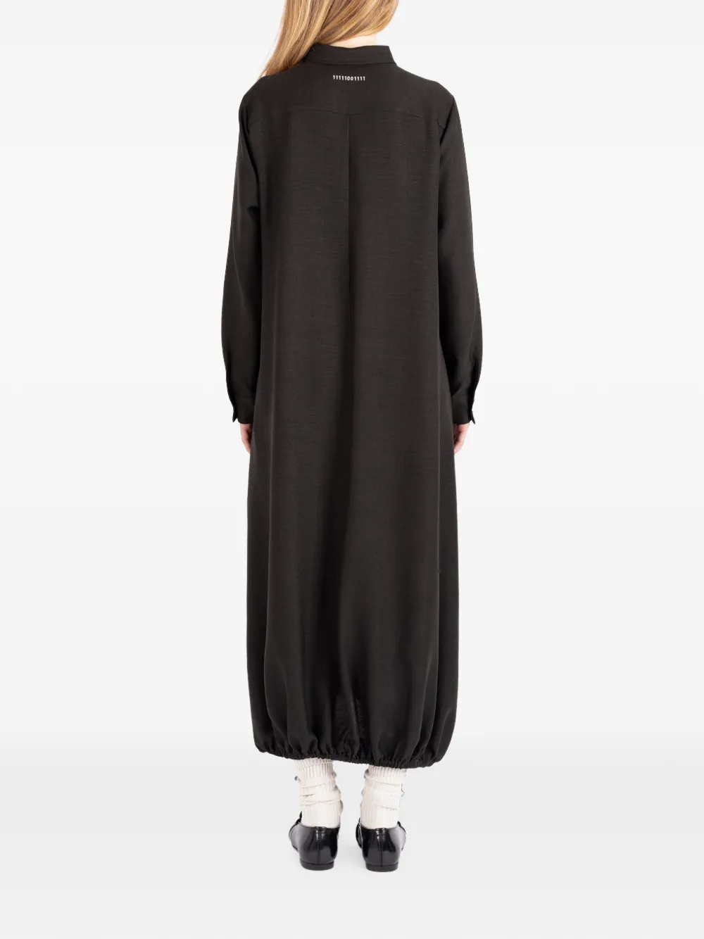 Société Anonyme Maxi-blousejurk met elastische zoom Zwart