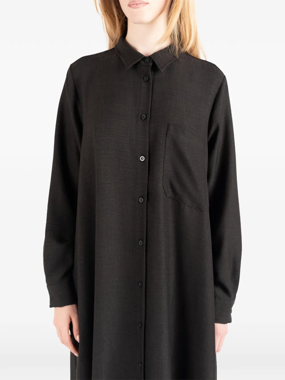 Société Anonyme Maxi-blousejurk met elastische zoom Zwart