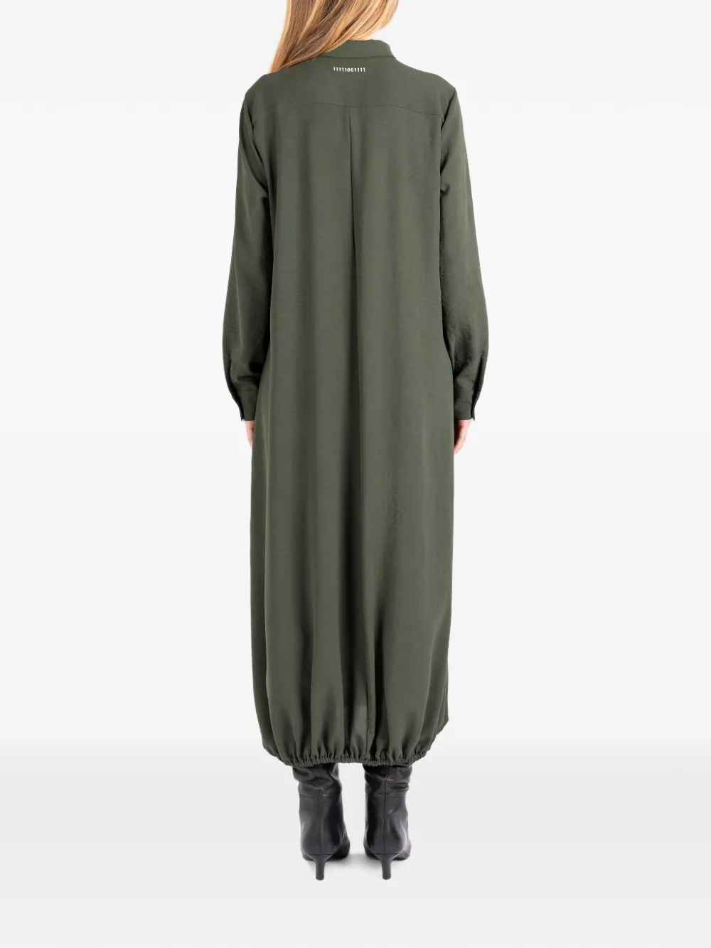 Société Anonyme Le Panier maxi-jurk met lange mouwen en bubbelzoom Groen