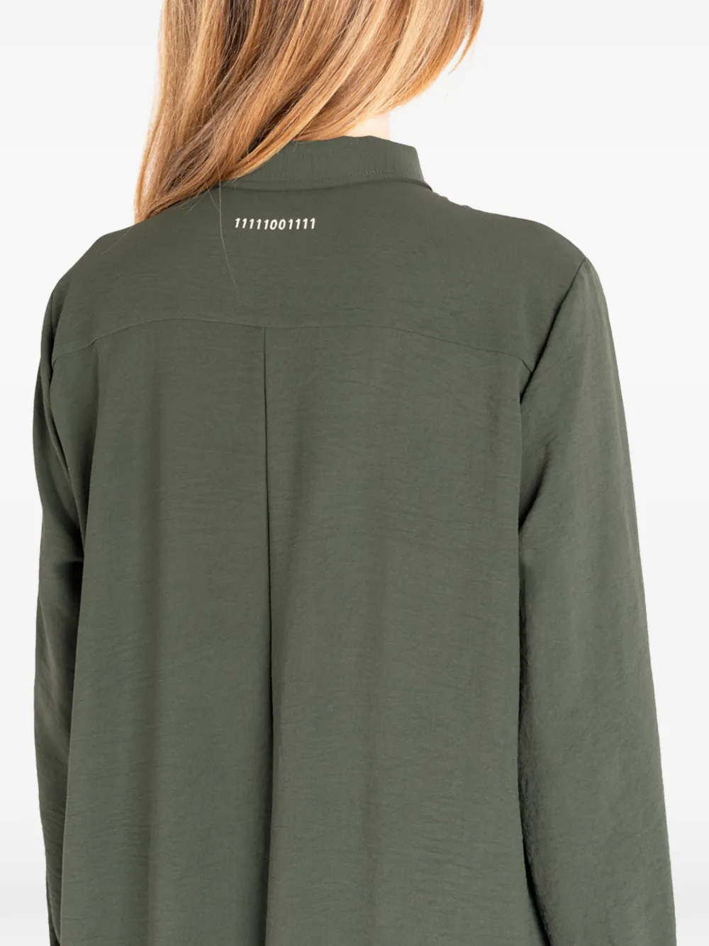 Société Anonyme Le Panier maxi-jurk met lange mouwen en bubbelzoom Groen