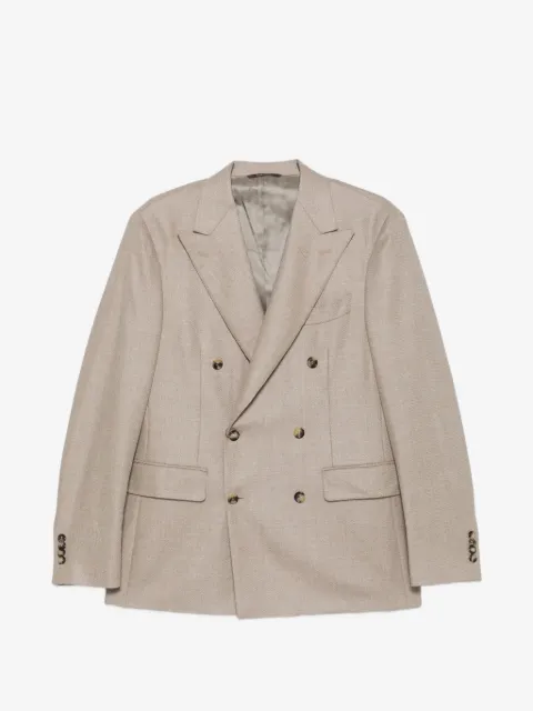 Canali double-breasted peak-lapels blazer