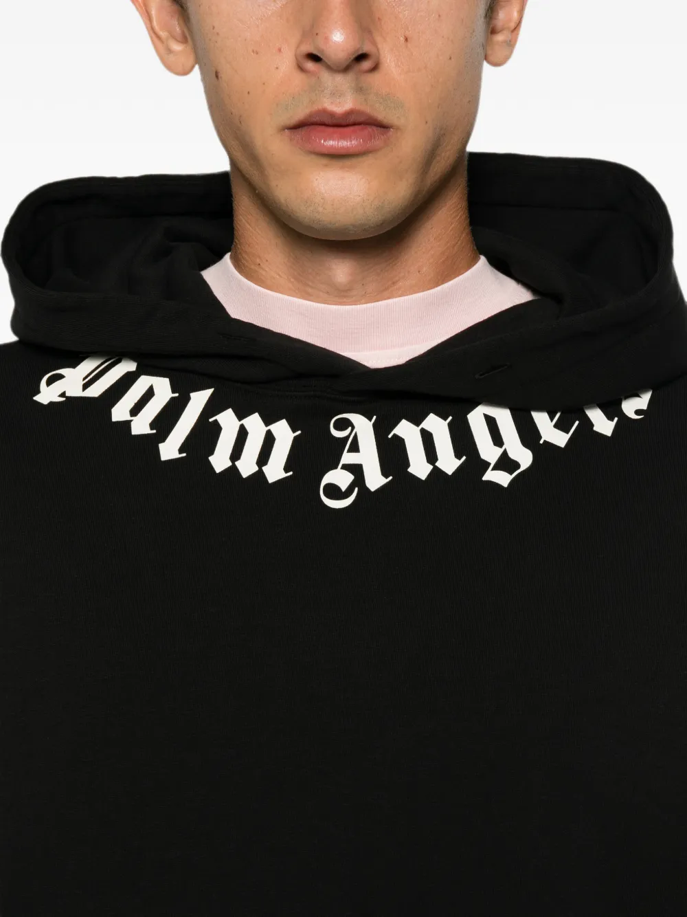 Palm Angels Hoodie met logoprint Zwart