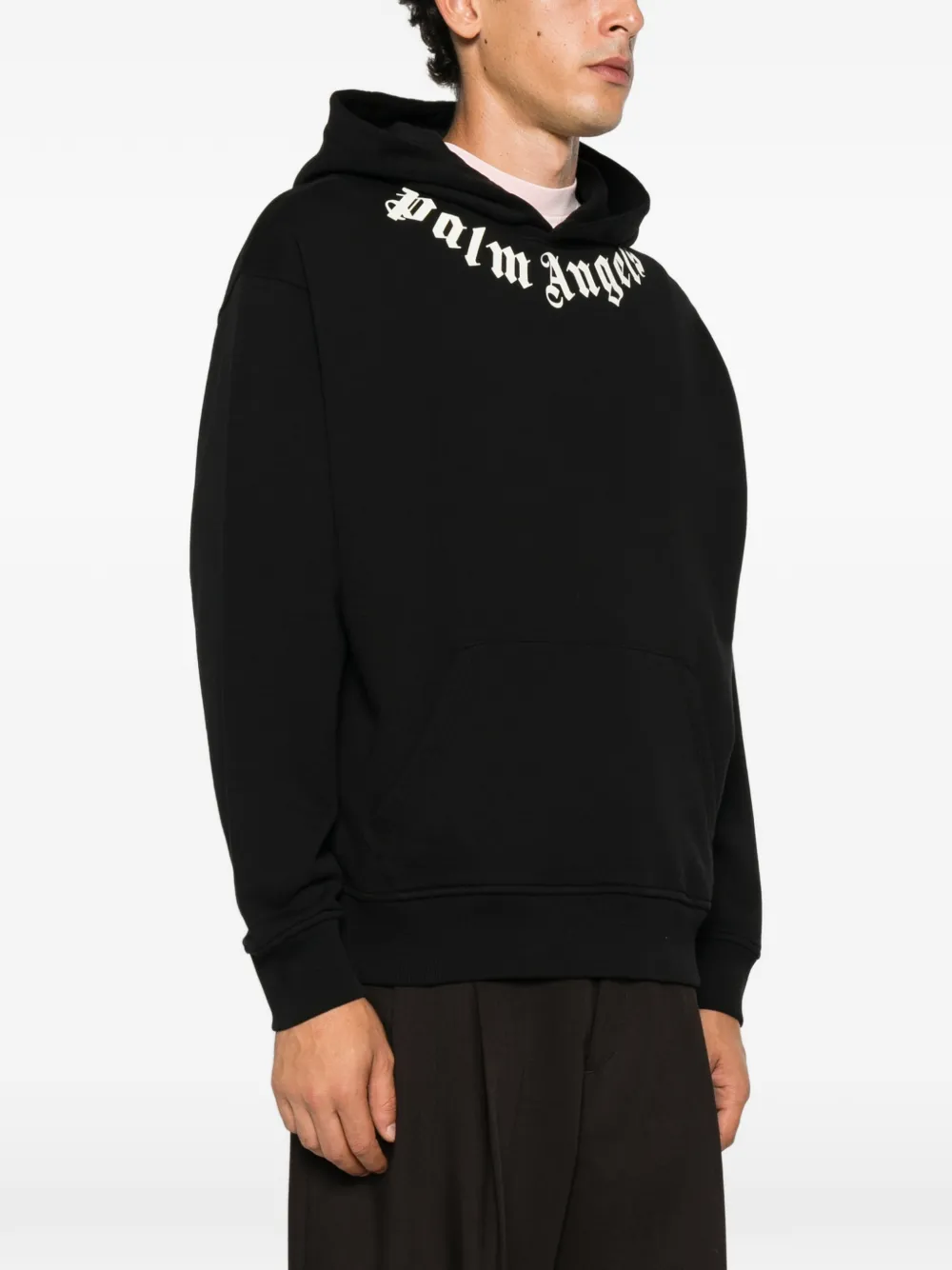 Palm Angels Hoodie met logoprint Zwart