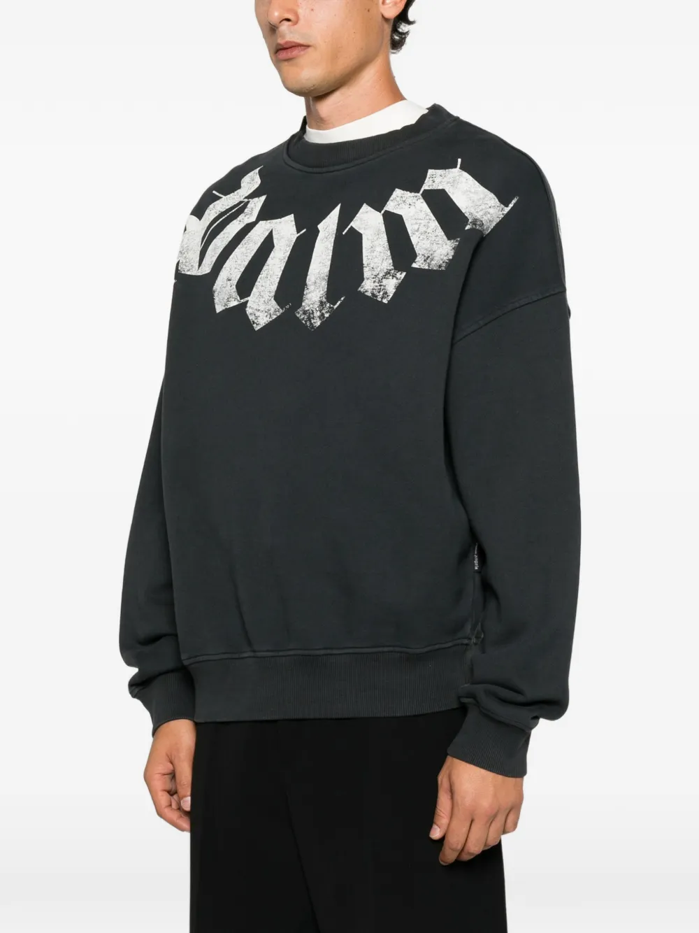 Palm Angels Big Neck Logo sweater met print Zwart