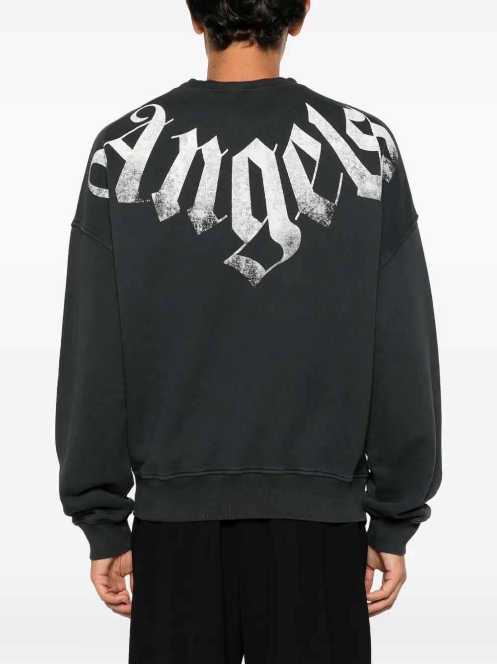 Palm Angels Big Neck Logo sweater met print Zwart