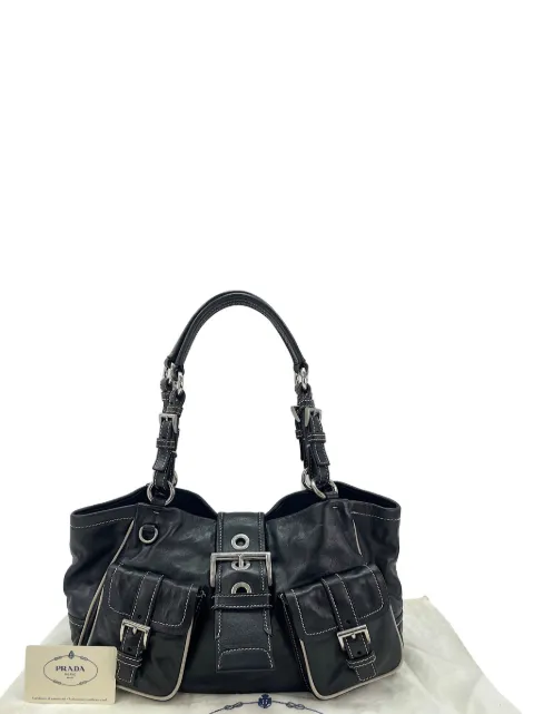 Prada Pre-Owned 2000s buckled leather tote bag