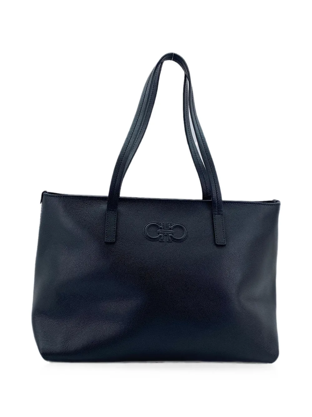 Pre-owned Ferragamo 2000s Gancini Tote Bag In Black