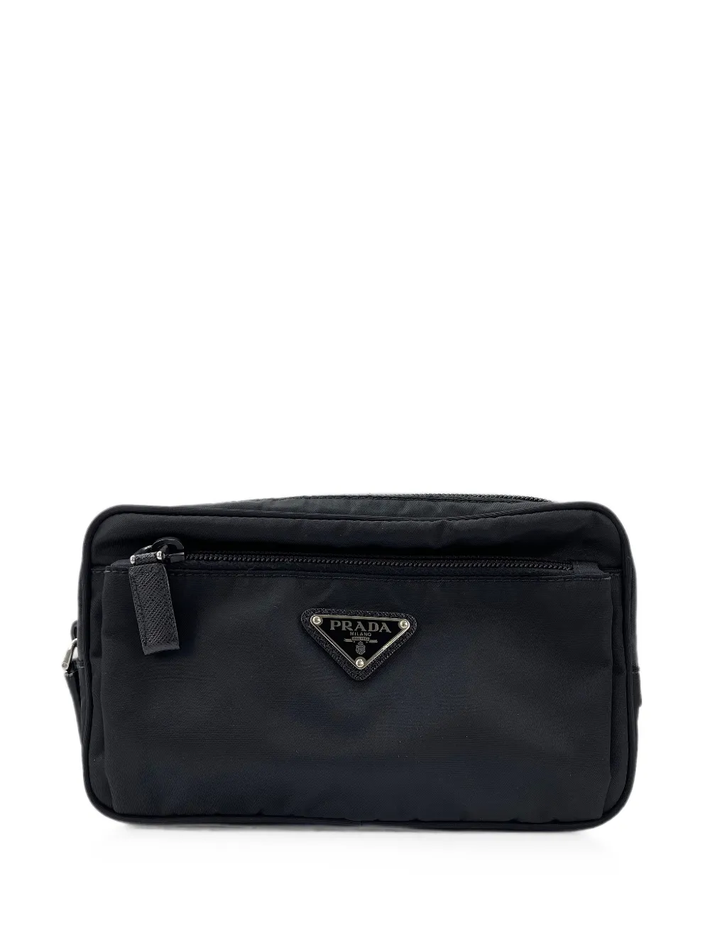 Pre-owned Prada 2000-2010 Re-nylon Belt Bag In ブラック