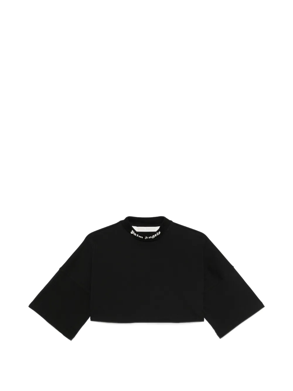 Palm Angels logo-print cropped T-shirt - Nero