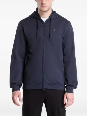 EA7 Emporio Armani 青 ジップアップパーカー Ea7 Emporio Armani ジップアップ パーカー | ブルー | FARFETCH JP