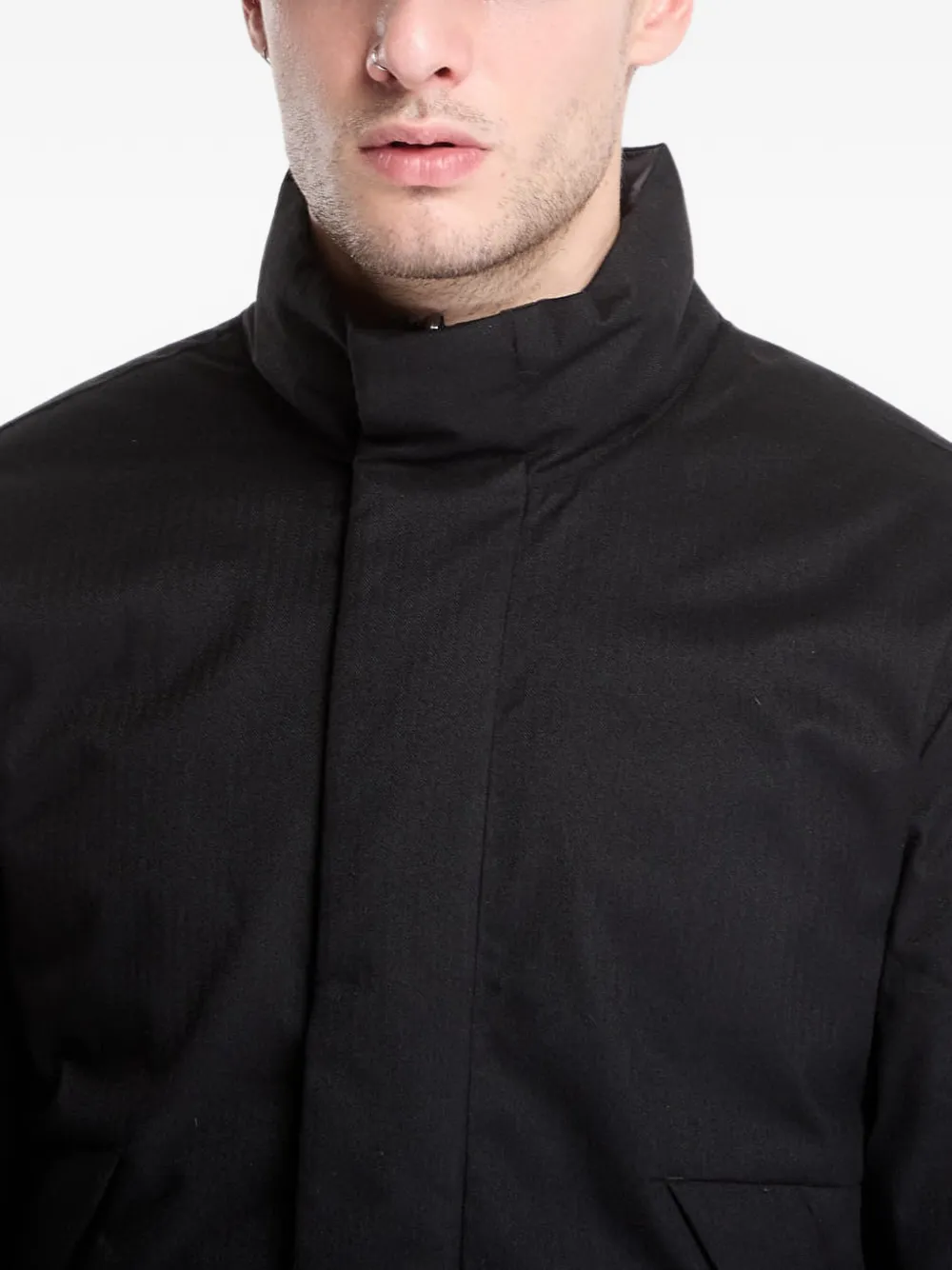 Ea7 Reversible Padded Jacket In Black