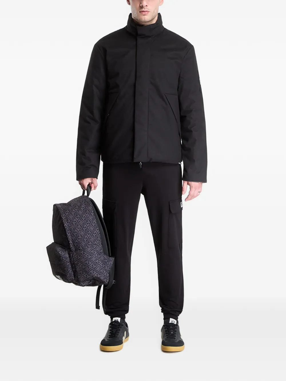Ea7 Reversible Padded Jacket In Black
