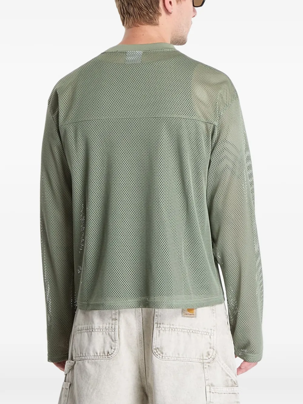 karl kani T-shirt met logoprint en mesh Groen