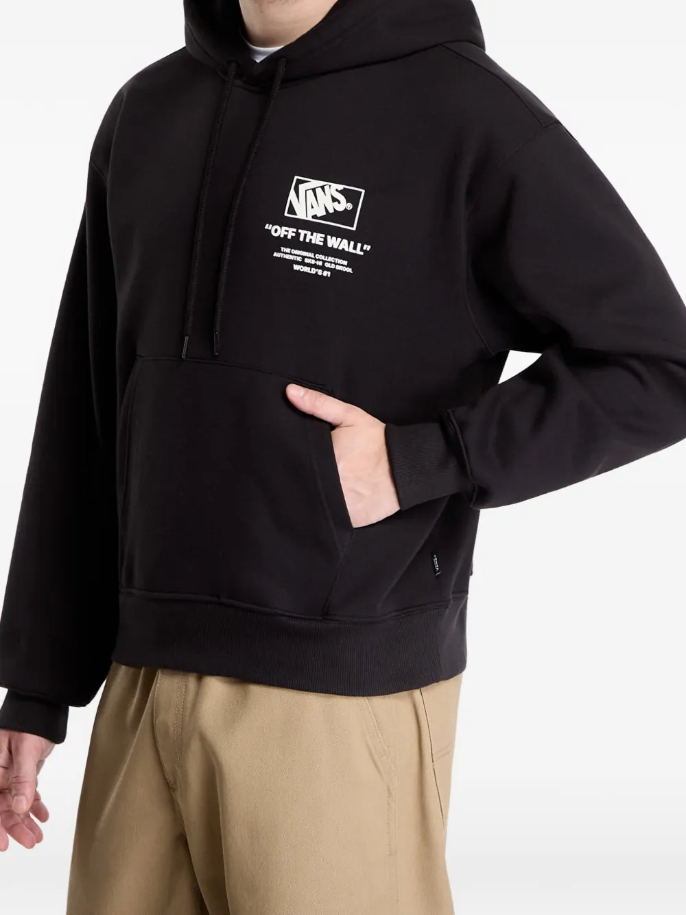 Vans stacked hi pullover hoodie Zwart