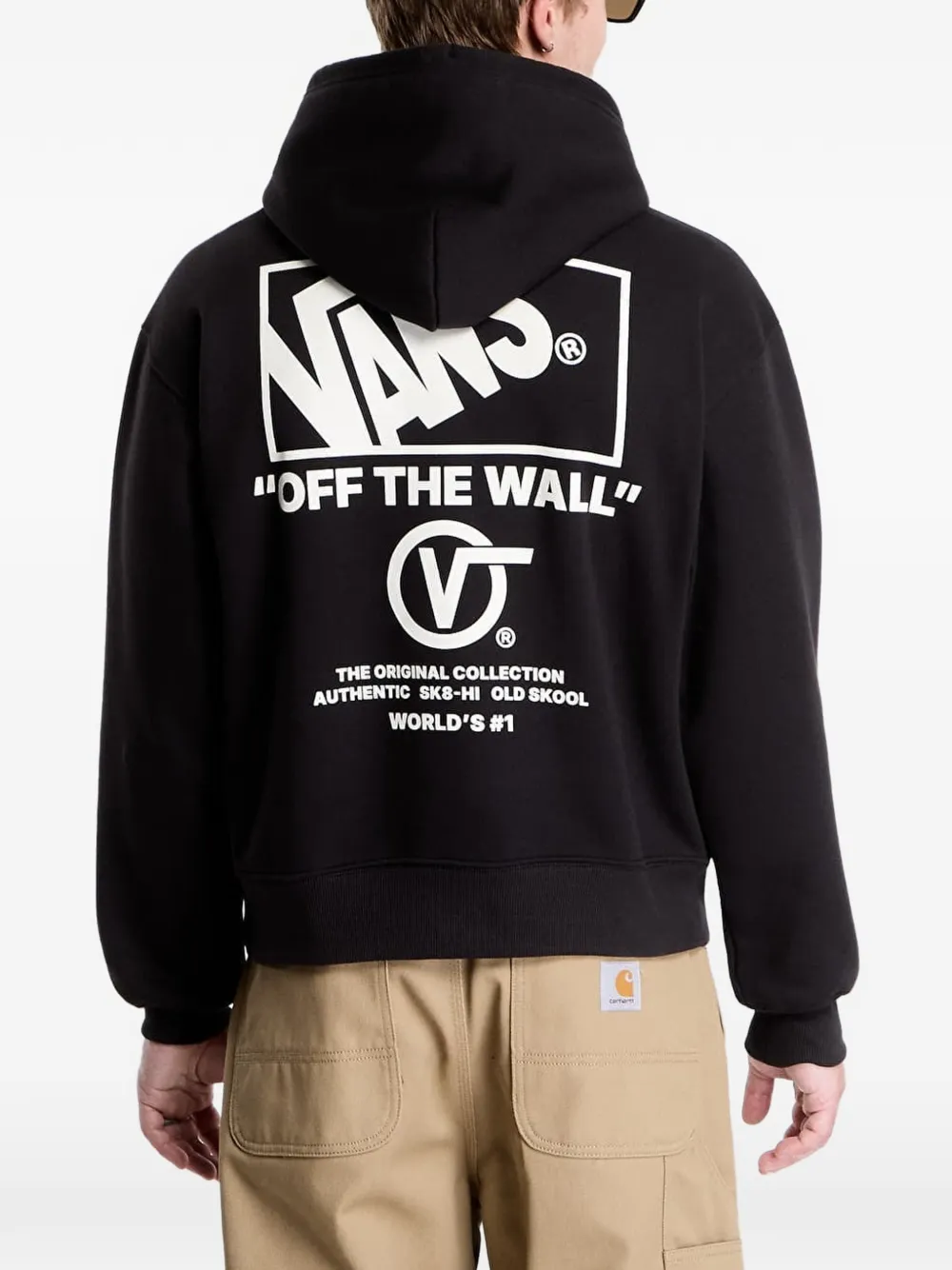Vans stacked hi pullover hoodie Zwart