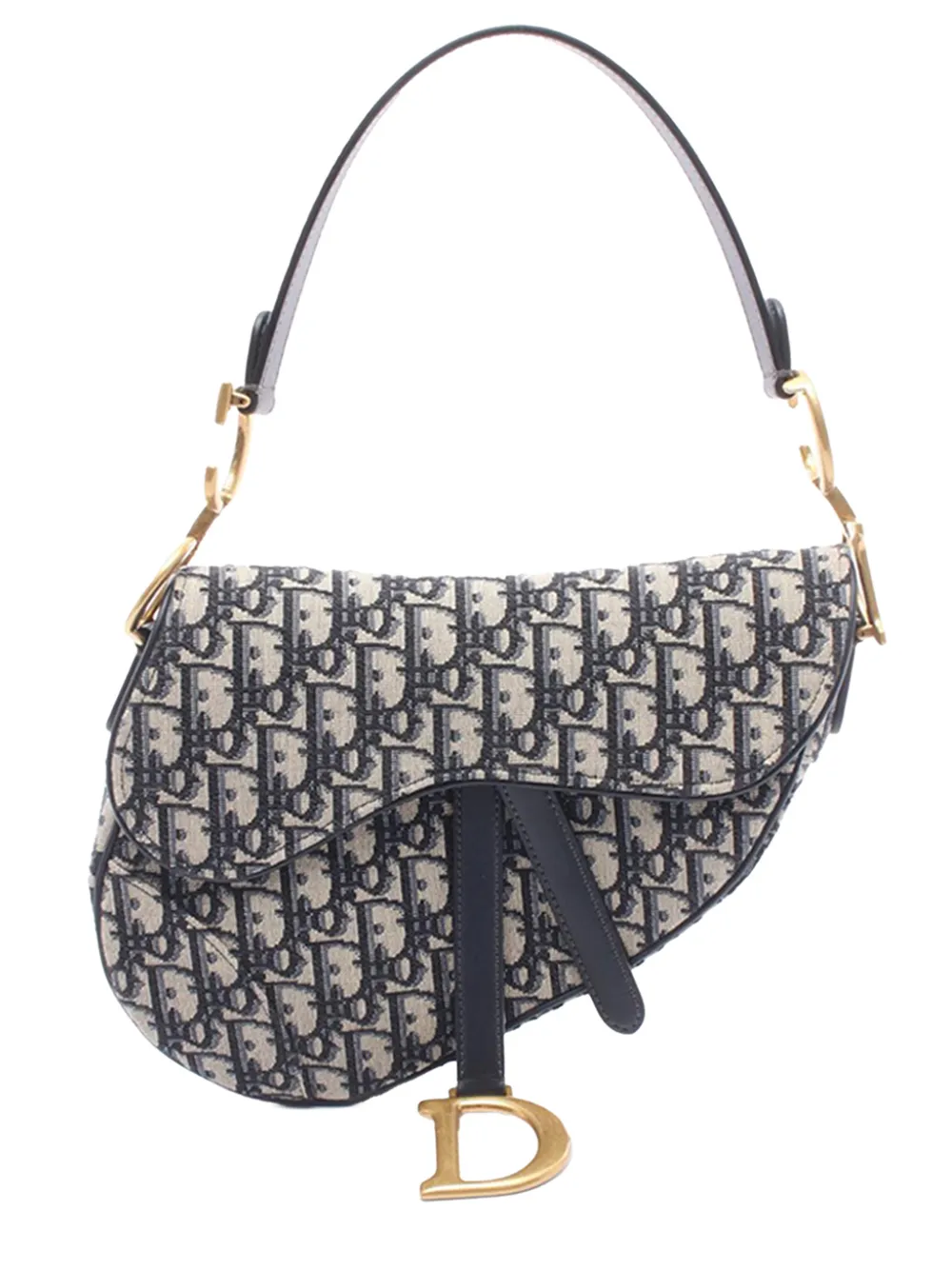 Christian Dior Pre-Owned 2000-2026 Oblique Canvas Saddle Bag shoulder bag - Blue