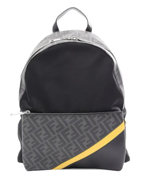 Fendi Pre-Owned 2010-2026 Zucca Coated Canvas and Nylon Diagonal backpack
