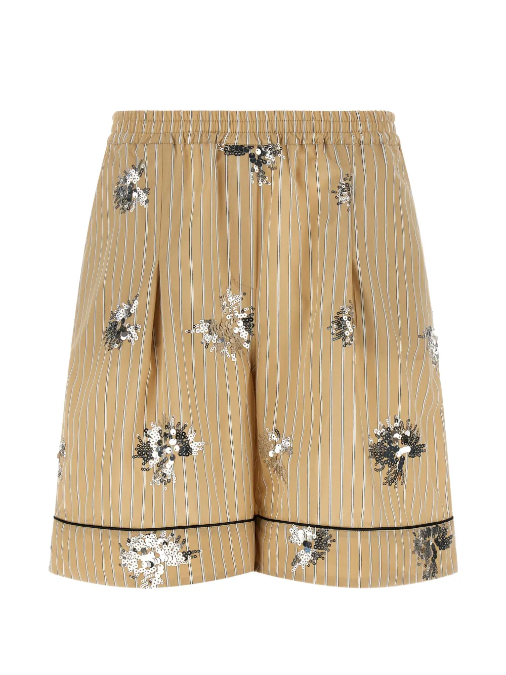 LE TWINS sequin-embellished striped shorts - Toni neutri