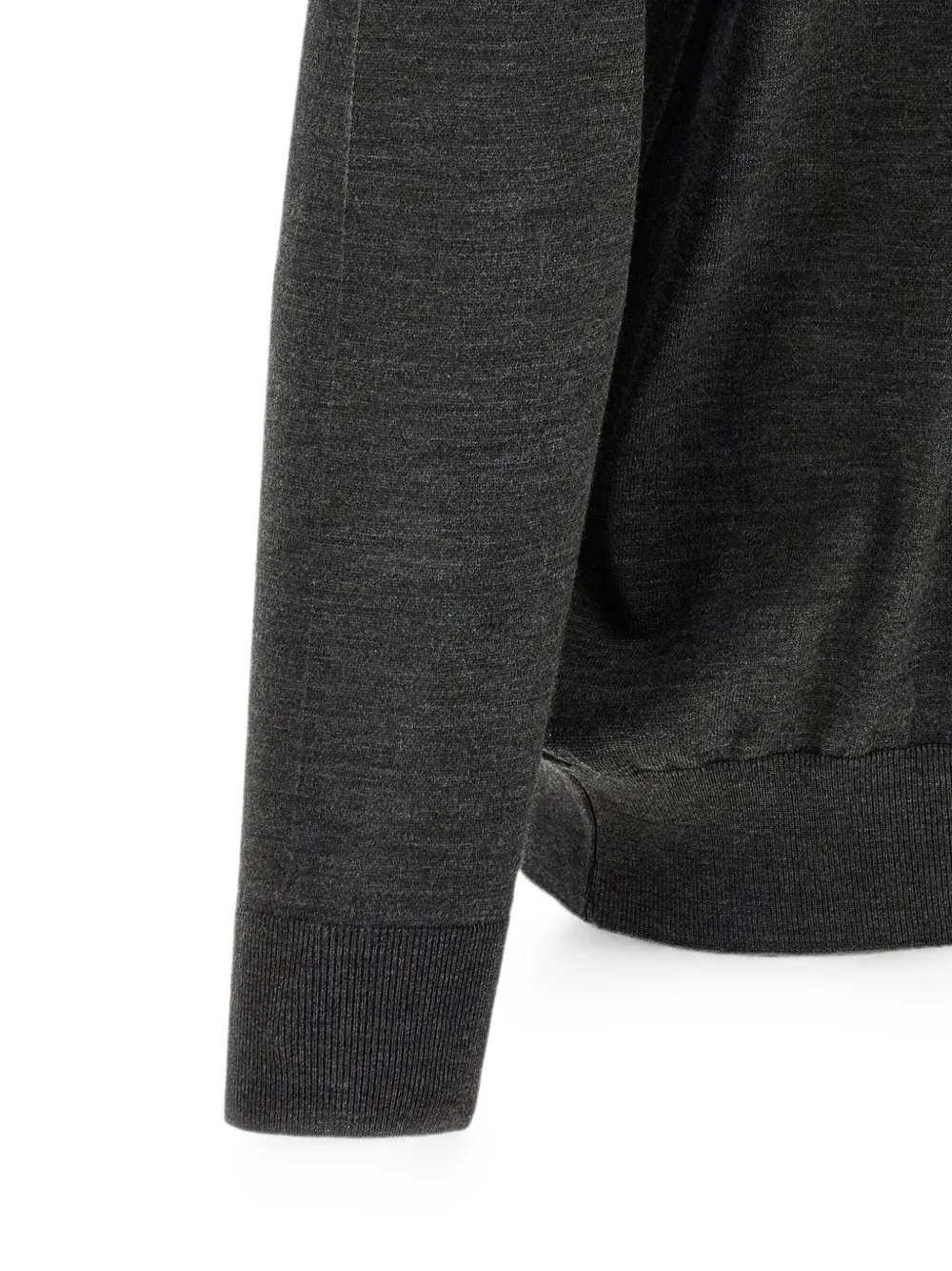 Kiton Wollen poloshirt met halve rits Grijs